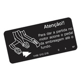 Adesivo Atenção Para Dar Partida P/ Console Vw Golf Mk3