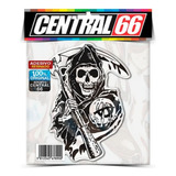 Adesivo Autocolante Sons Of Anarchy 20cm Caveira Resinado