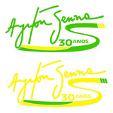 Adesivo Ayrton Senna Assinatura 30 Anos 17cm X 8cm