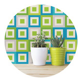 Adesivo Azulejo Verde Azul E Cinza 20x20 Cm 24un Equilíbrio