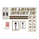 Adesivo Bicicleta Antiga Caloi 10 Sprint 1983 A 1984 Dourado