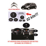 Adesivo Botão Painel C3 Citroen (kit Restauração)