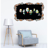 Adesivo Buraco De Parede Linking Park Mod300 Tam 90cm X 48cm