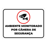 Adesivo Câmera De Segurança Ambiente Monitorado