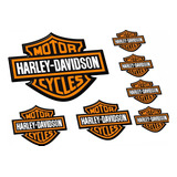 Adesivo Capacete Harley Davidson Clothes Logo Refletivo 3 M