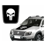 Adesivo Capo Caveira Para Renault Duster Punisher 19252 Cor Preto