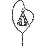Adesivo Carro Moto Terço Nossa Senhora Aparecida 5,5x12cm