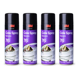 Adesivo Cola Spray 76 3m Tapeceiro Carpete Tecido 4uni 330g 