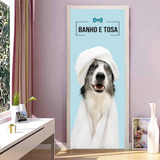 Adesivo Colante Porta Pet Shop Banho E Tosa Banheiro P109