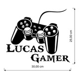 Adesivo Controle Ps2 Ps3 Video Game Jogos Nome Personalizado