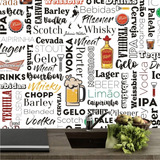 Adesivo De Cozinha Bebida Vintage Bar Parede 2,50x2,50m M140