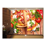 Adesivo De Parede Alimento Pizza Queijo 3d M² Al185