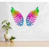Adesivo De Parede Asas De Anjo Colorida Selfie Tamanho M