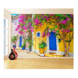 Adesivo De Parede Cidade Antiga Flores Casa 3d 7m² Ntr129
