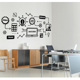 Adesivo De Parede Decorativo Escritório Sucesso Trabalho