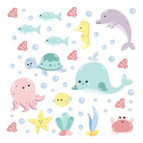 Adesivo De Parede Infantil Fundo Do Mar Quarto Criança 144ir