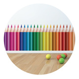 Adesivo De Parede Infantil Lápis Colorido 1,20m Para Quarto