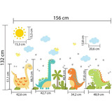Adesivo De Parede Quarto Menino Dinossauro Baby