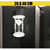 Adesivo Decorativo Box Banheiro - Ampulheta Minimalista