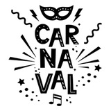 Adesivo Decorativo Carnaval Preto - Som