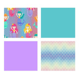 Adesivo Decorativo Contact Sereia Kit C/ 4 Rolos Diy Parede Cor Colorido