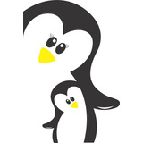 Adesivo Decorativo Cozinha Pinguim Mãe E