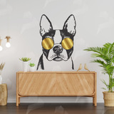 Adesivo Decorativo De Cachorro C/ Óculos