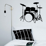 Adesivo Decorativo De Parede - Música - Bateria