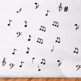 Adesivo Decorativo De Parede Notas Musicais