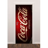 Adesivo Decorativo De Porta Coca Cola