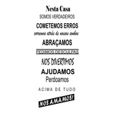 Adesivo Decorativo Mensagem Nesta Casa (110cm X 48cm)