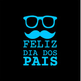 Adesivo Decorativo Vitrine Feliz Dia Dos Pais Óculos Bigode