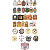 Adesivo Destacável 30 Rótulos De Cerveja Diferentes