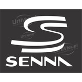 Adesivo Do Senna Branco 15cm X 11cm Moto Decorativo Carro