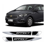 Adesivo Emblema Chevrolet Onix Effect Resinado Cromado Aplique Lateral Par Res04 Fgc
