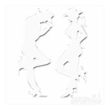 Adesivo Emblema Cowboy E Cowgirl Resinado 3d Carro E Moto