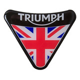 Adesivo Emblema Escudo Moto Triumph Resinado 3d 7,5x9cm