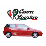 Adesivo Emblema Faixa Alfa Romeo 145 Lateral Imp4 Cor Preto