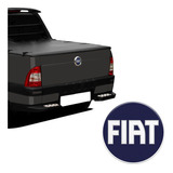 Adesivo Emblema Fiat Azul Traseiro Strada