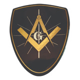 Adesivo Emblema Maçonaria Resinado Preto