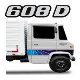Adesivo Emblema Resinado Compatível Caminhão 608d Lateral
