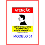 Adesivo Empresas Placa Uso Obrigatório De Mascara