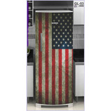 Adesivo Envelopar Geladeira Bandeira U S A - Estados Unidos