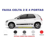 Adesivo Faixa Lateral Celta 2 / 4 Portas Varios Modelos Par
