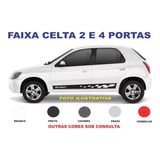 Adesivo Faixa Lateral Celta 2 E 4 Portas Varios Modelos Par