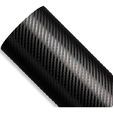 Adesivo Fibra Carbono Preto 3d -