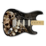 Adesivo Guitarra Skin Cgw Skulls 02 Violao Baixo