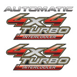 Adesivo Hilux 4x4 Turbo Intercooler + Automatic (kit 3 Pçs)