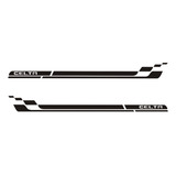 Adesivo Lateral Faixas Tuning Carros Gm Celta 2 4 Portas