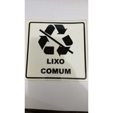 Adesivo Lixo Comum Transparente 15x15cm - 1 Unidade